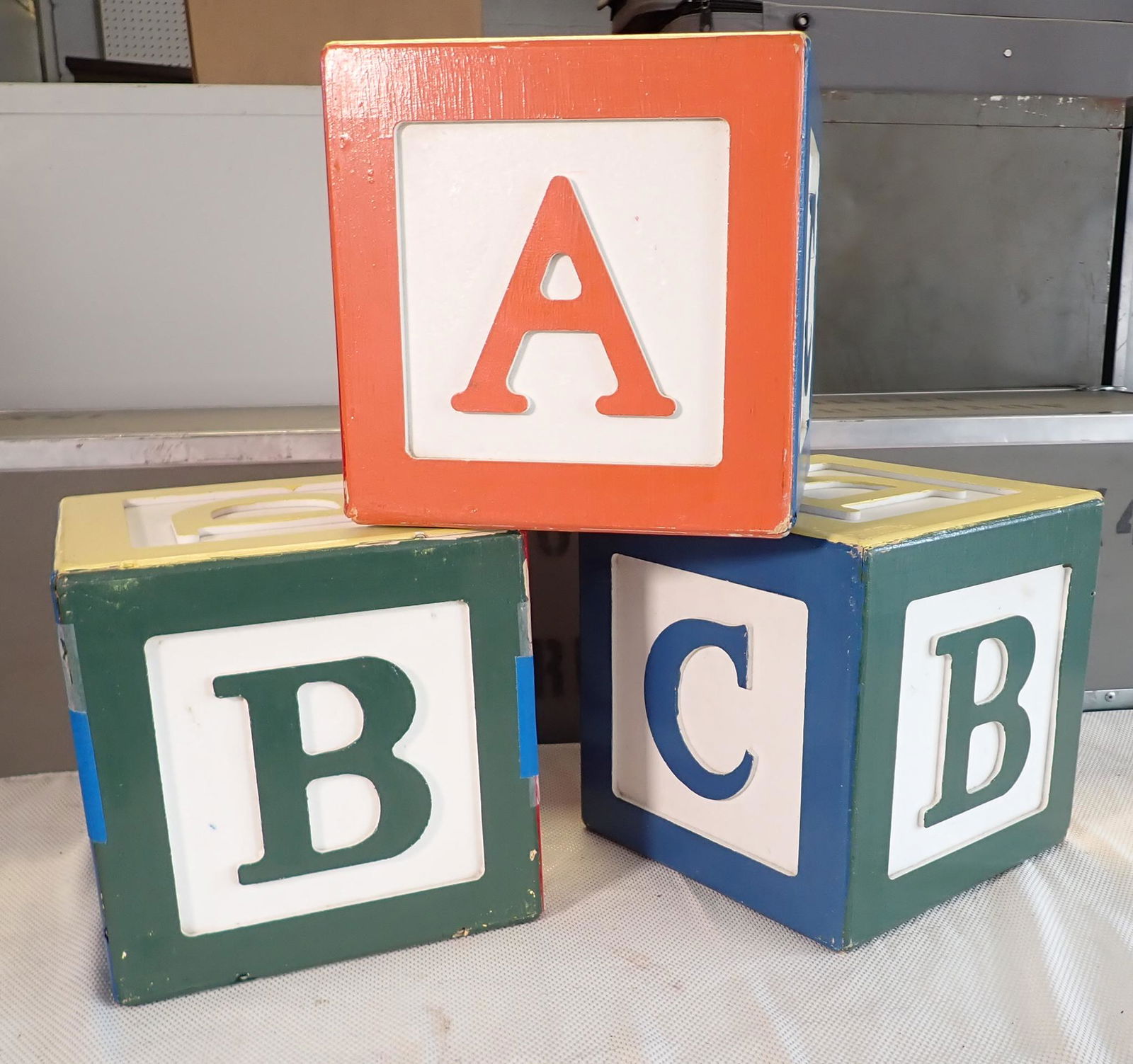 3 Large Wooden Childs Blocks (1 of 5)