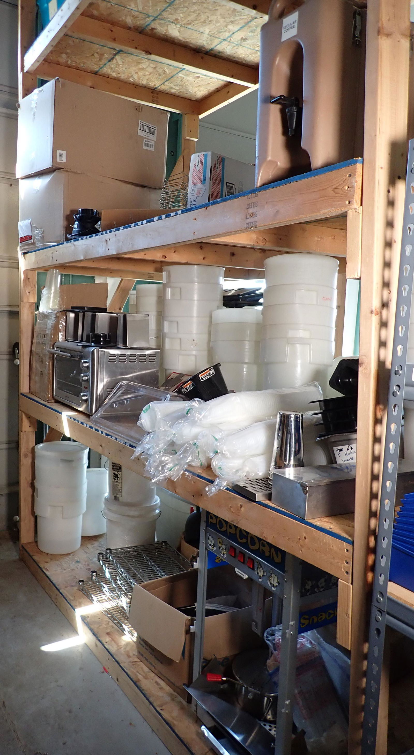 Shelving Unit w/ Restaurant Supplies (1 of 17)