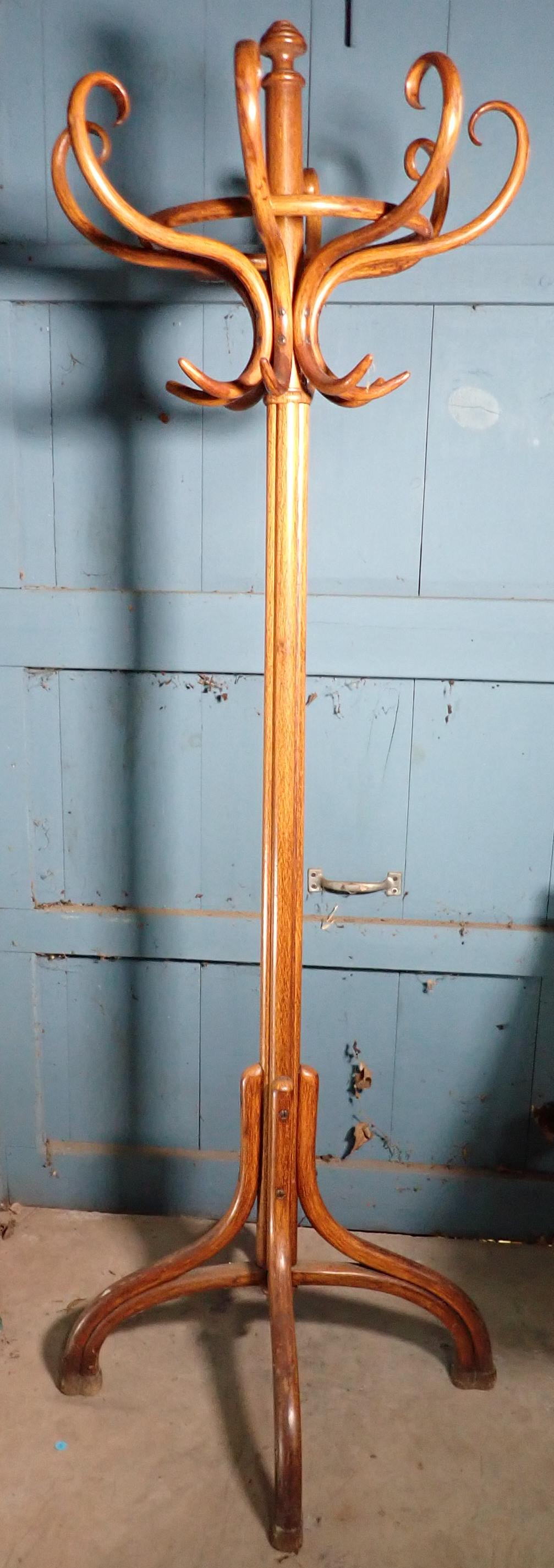 Heavy Bentwood Clothes Rack: Approx 77" tall. NO SHIPPING!