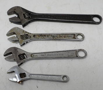 Crescent Fuller Proto Adjustable Wrenches: Largest is 8" Crescent