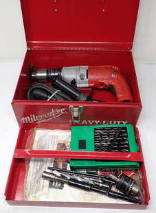 Milwaukee 5370-1 1/2" Hammer Drill & Bits: Getting all pictured