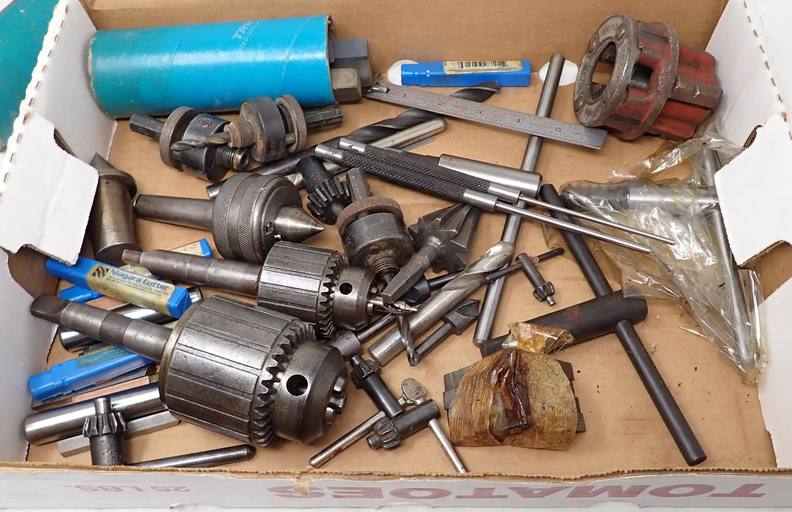 Centers Tapered Jacobs Chucks Cutters Misc Tools: Getting all pictured