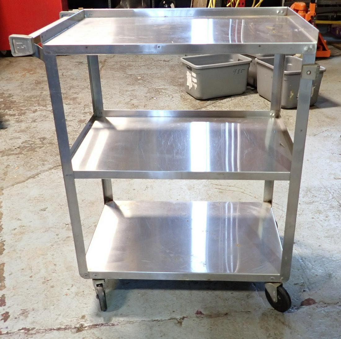 Stainless Steel Cart: Approx 16" x 27" x 32" tall. NO SHIPPING !