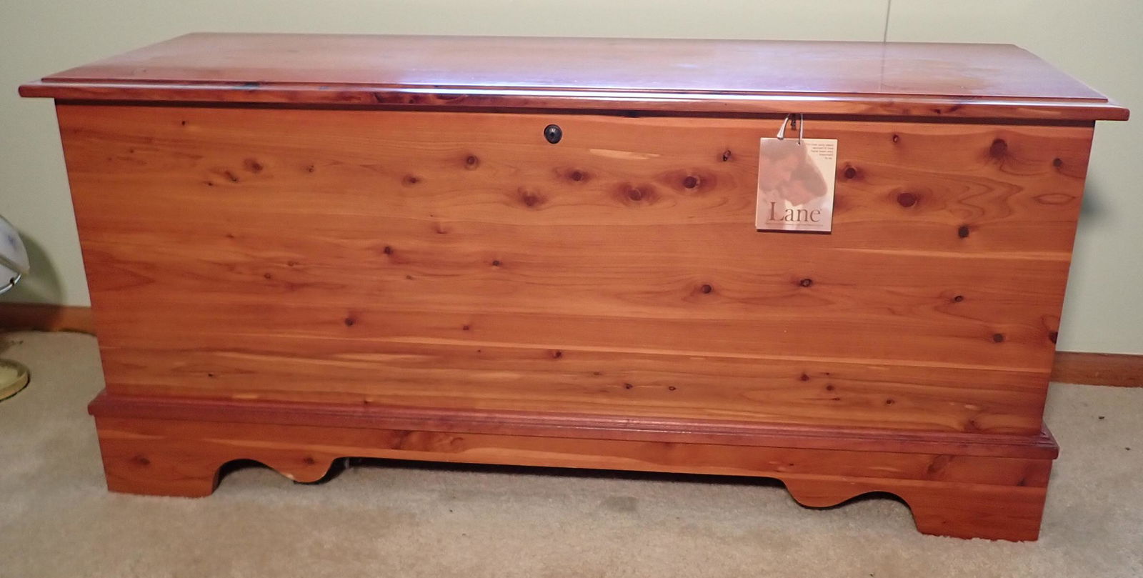 Lane Cedar Chest: Approx 17" x 48" x 21 1/2" tall. Bring help to remove from second floor and NO SHIPPING !