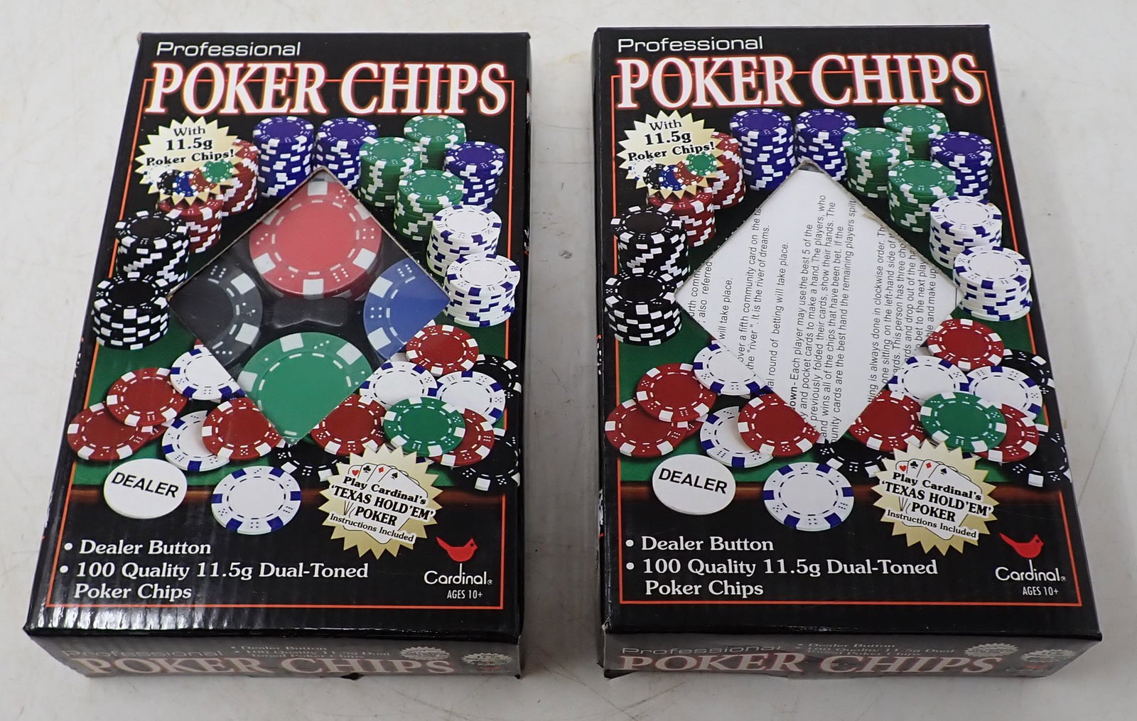 2 Boxes of Professional Poker Chips: We do not guarantee they are complete