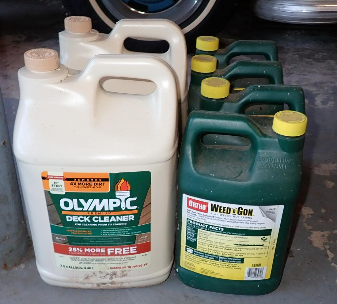 Weed B Gon & Deck Cleaner: 4 Gallons of weed killer and 5 gallons of deck cleaner. NO SHIPPING