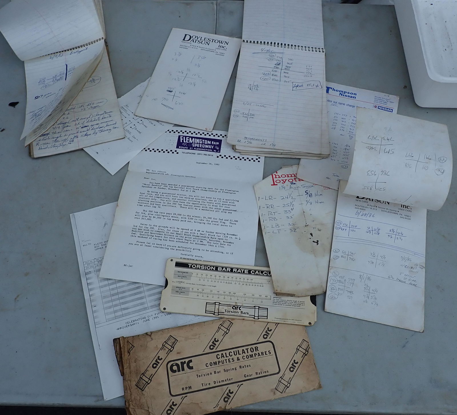 Ken Johnson Modified Car Set Up Notes (1 of 19)