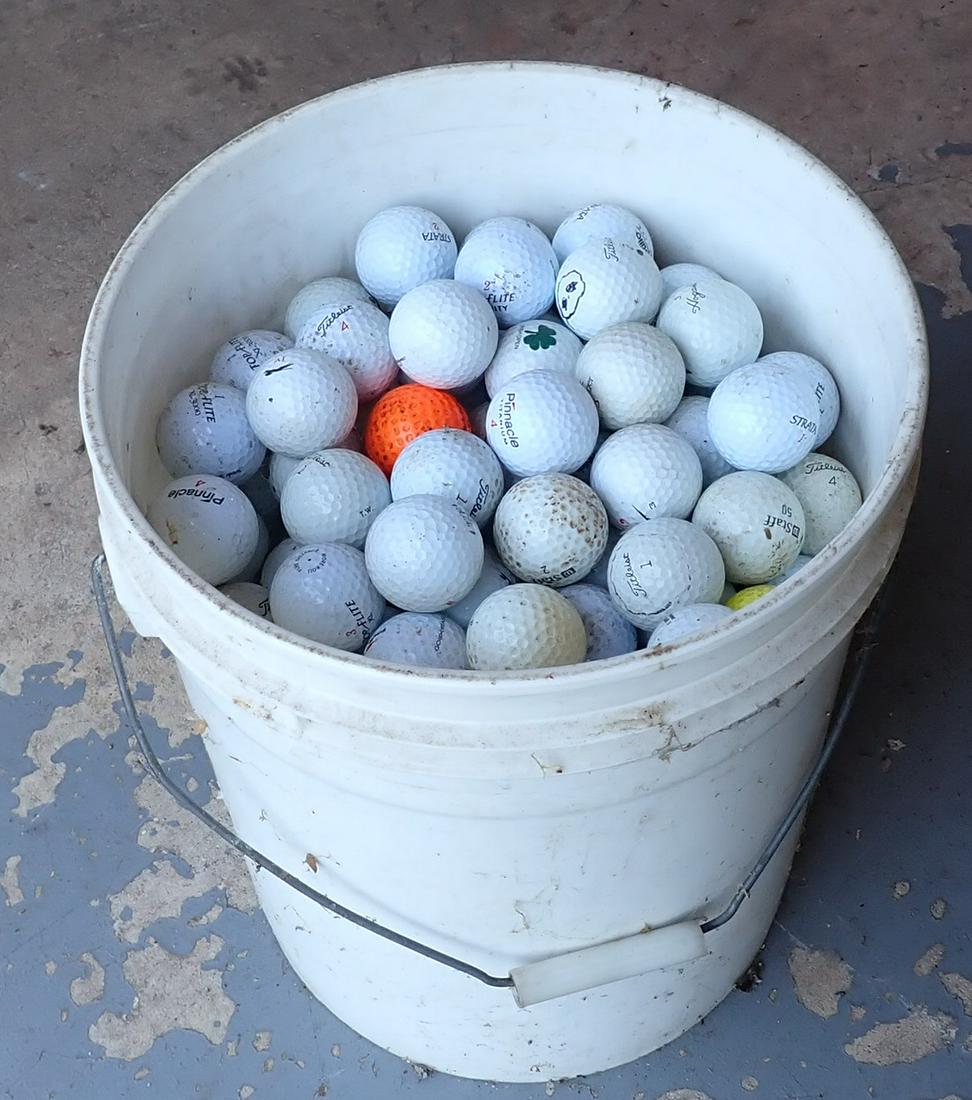 5 Gallon Bucket of Golf Balls: No shipping.