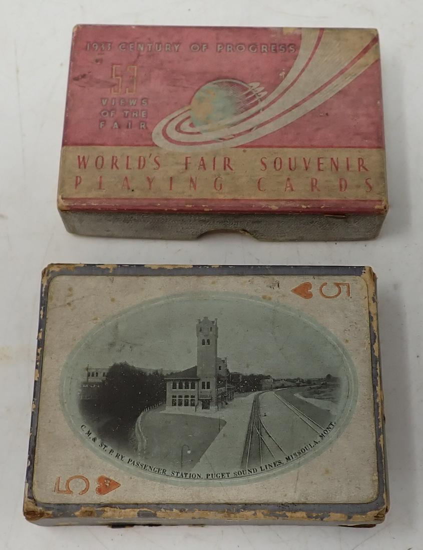 Worlds Fair & CM St P Ry Passenger Station Cards (1 of 3)