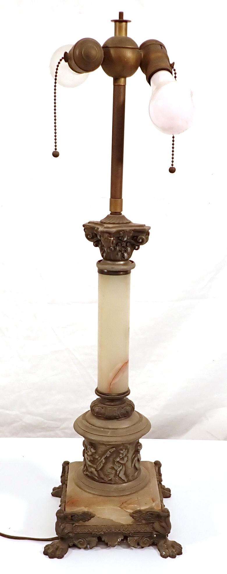 Marble Table Lamp w/ Cherubs (1 of 6)