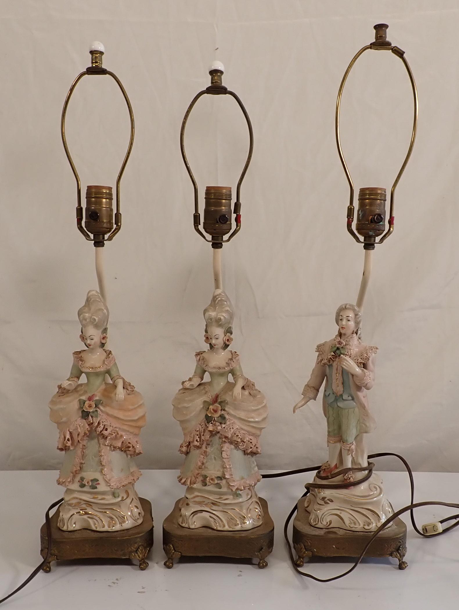 3 Victorian Figural Lamps (1 of 6)