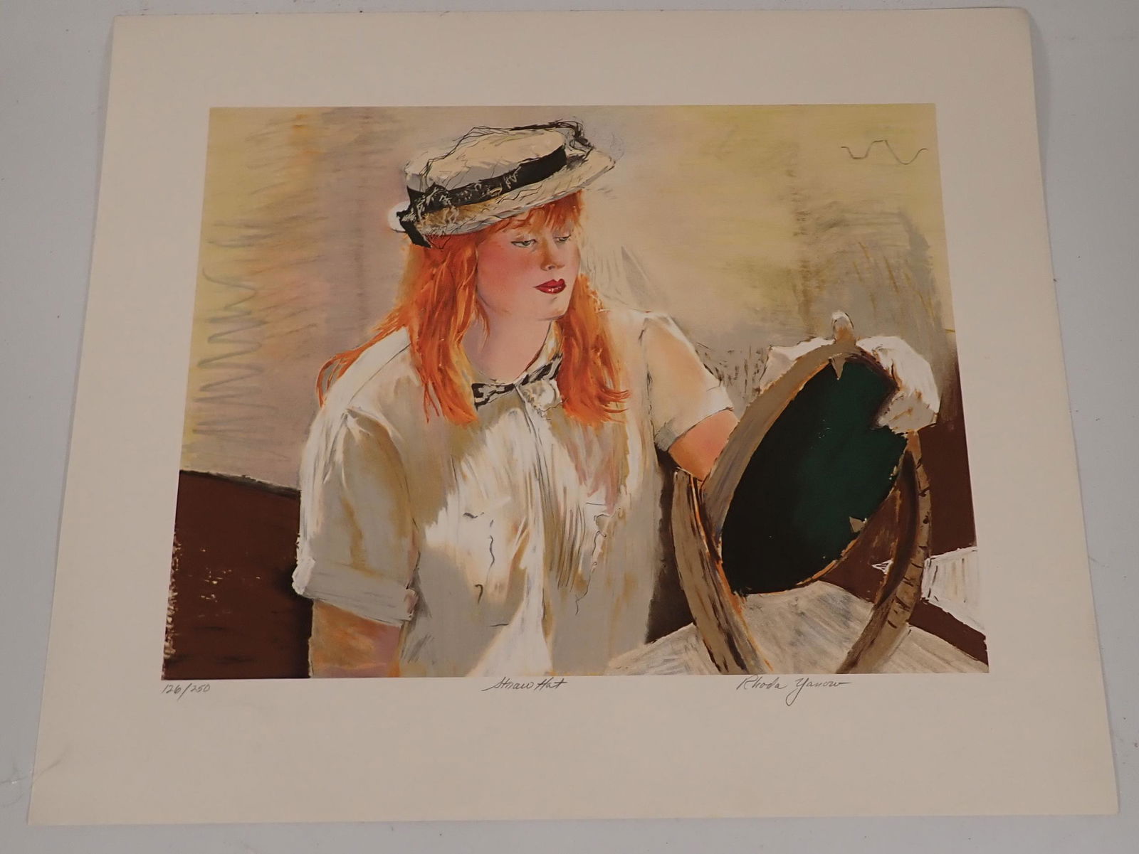 Rhoda Yanow Signed & Numbered Straw Hat Print (1 of 4)