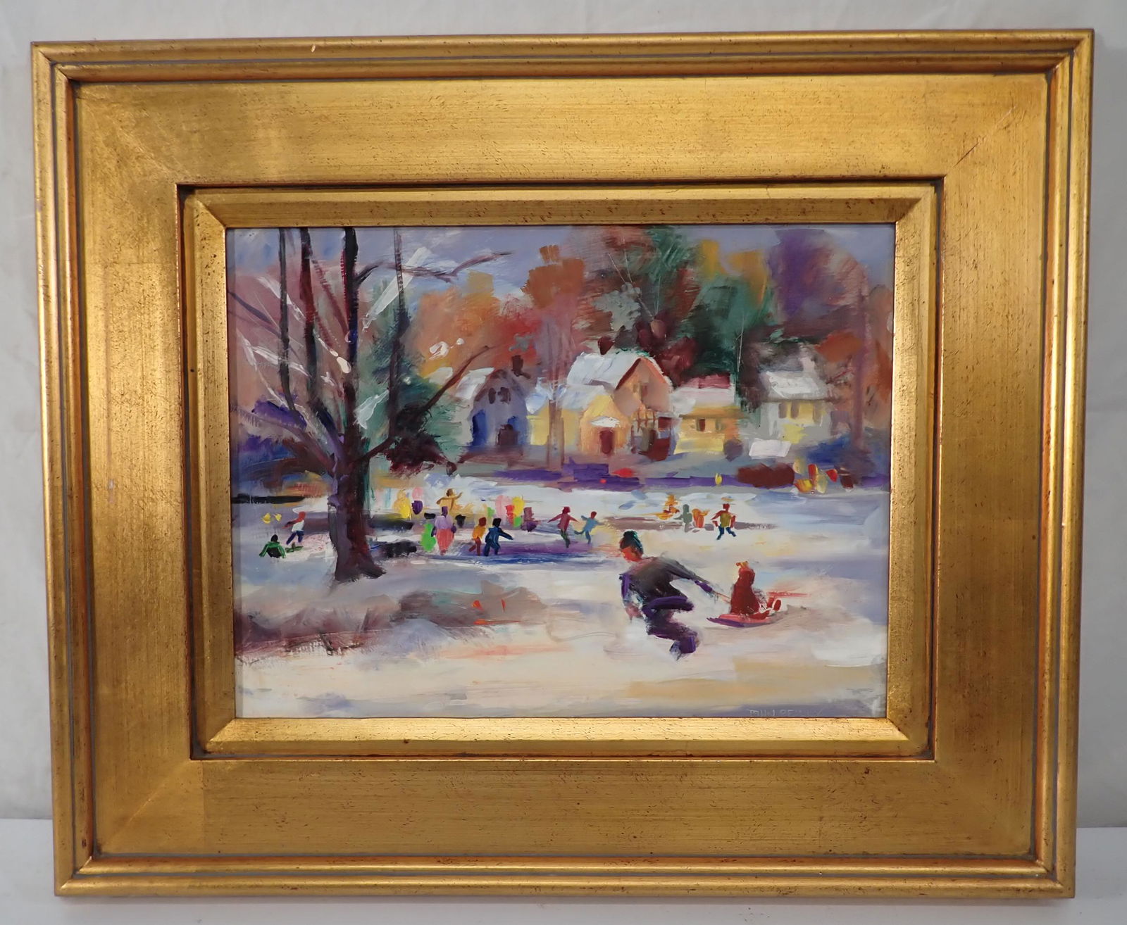 John Reilly Winter Scene Oil Painting (1 of 5)