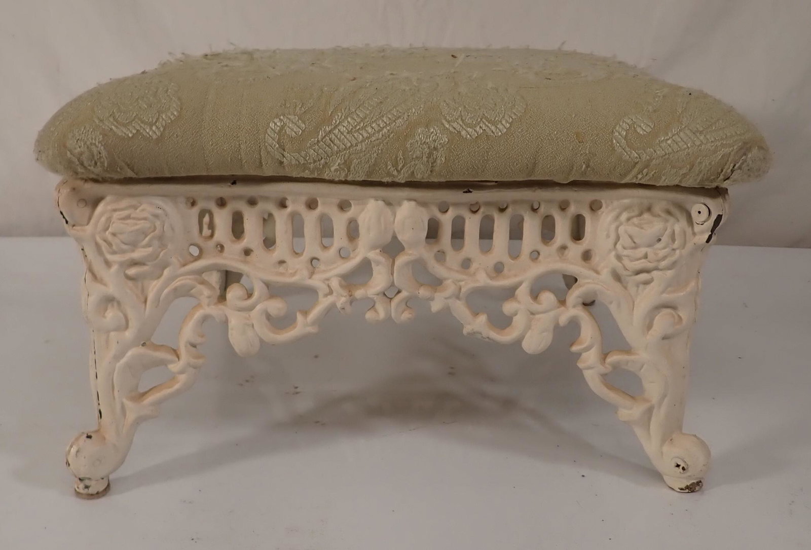 Foot Stool w/ Cast Iron Base (1 of 3)