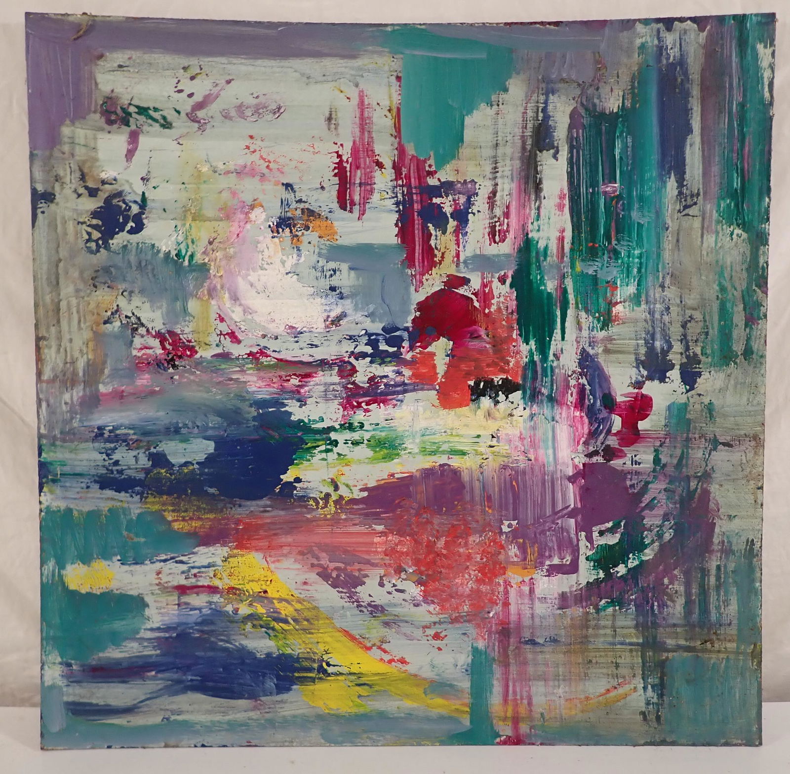 John Reilly Abstract Oil on Board Painting (1 of 2)