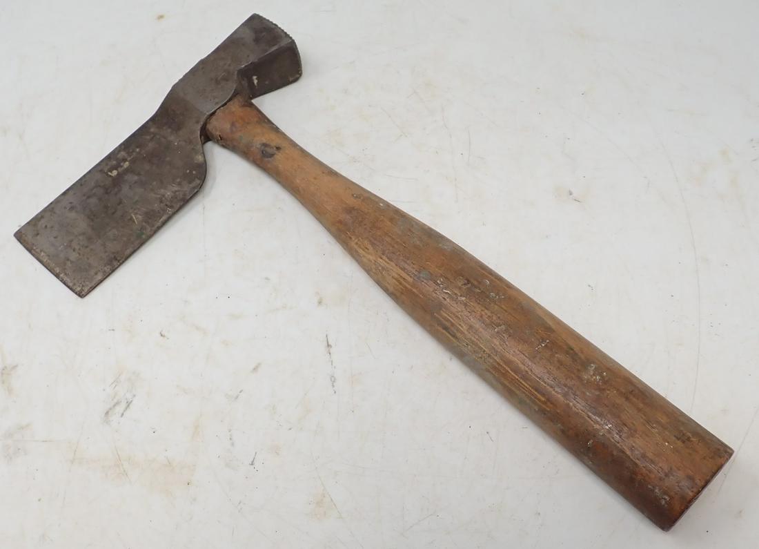 Hatchet: Approx 12 1/2" long. Head is approx 2" x 6 3/4"
