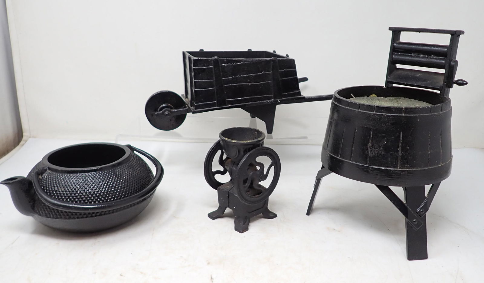 Cast Iron Washing Machine Wheel Barrow & Misc (1 of 1)