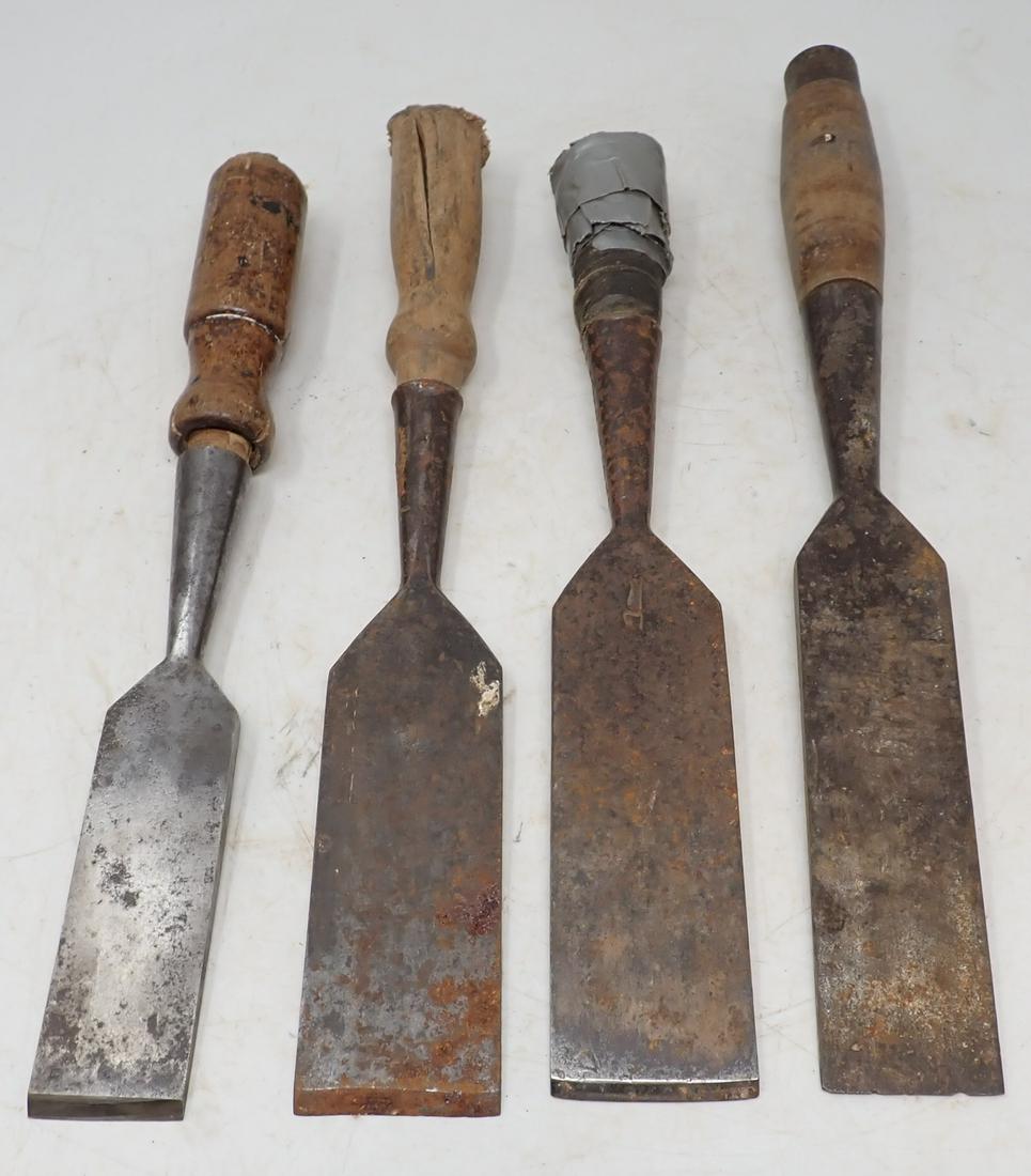 Chisels: One on left is approx 1 1/2" x 12 1/2"