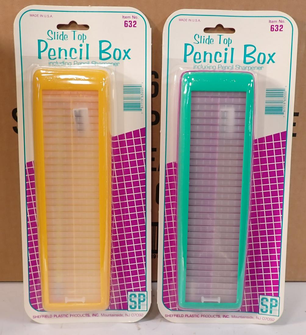 New Old Stock Sheffield Pencil Boxes: item # 632. There are 72 Pencil boxes in this lot ( 1 case)