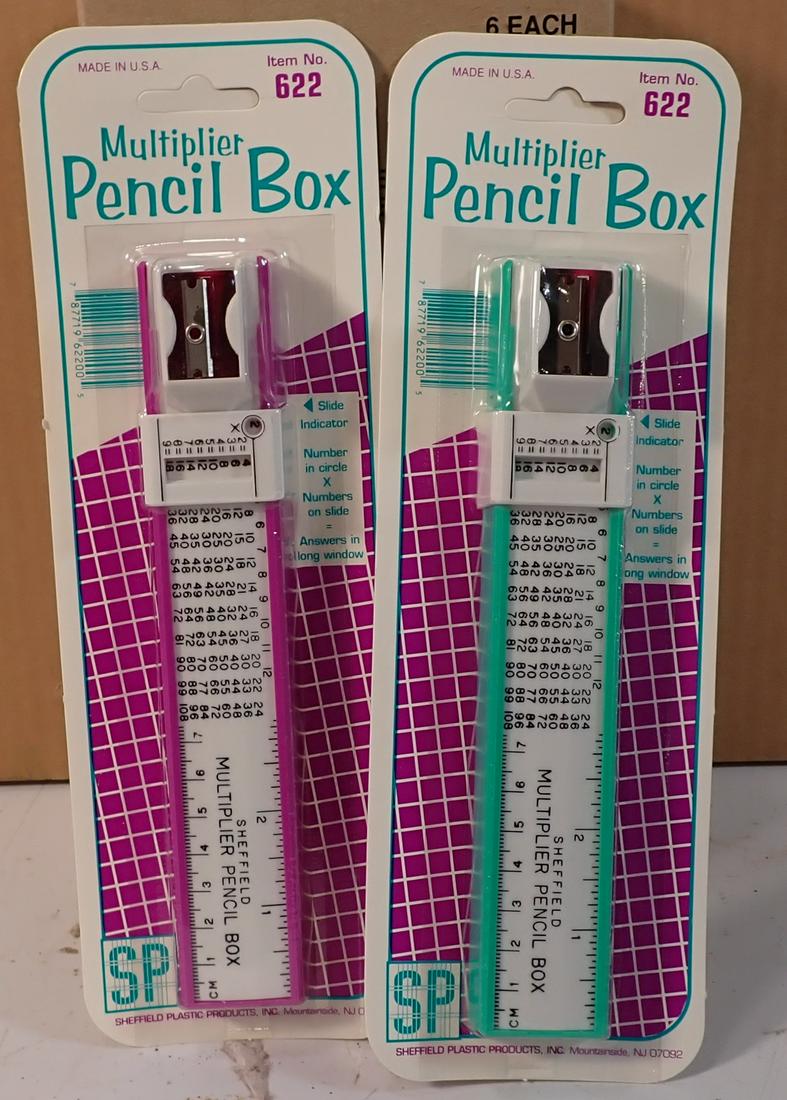72 Sheffield 622 Multiplier Pencil Boxes: 72 vintage new old stock boxes