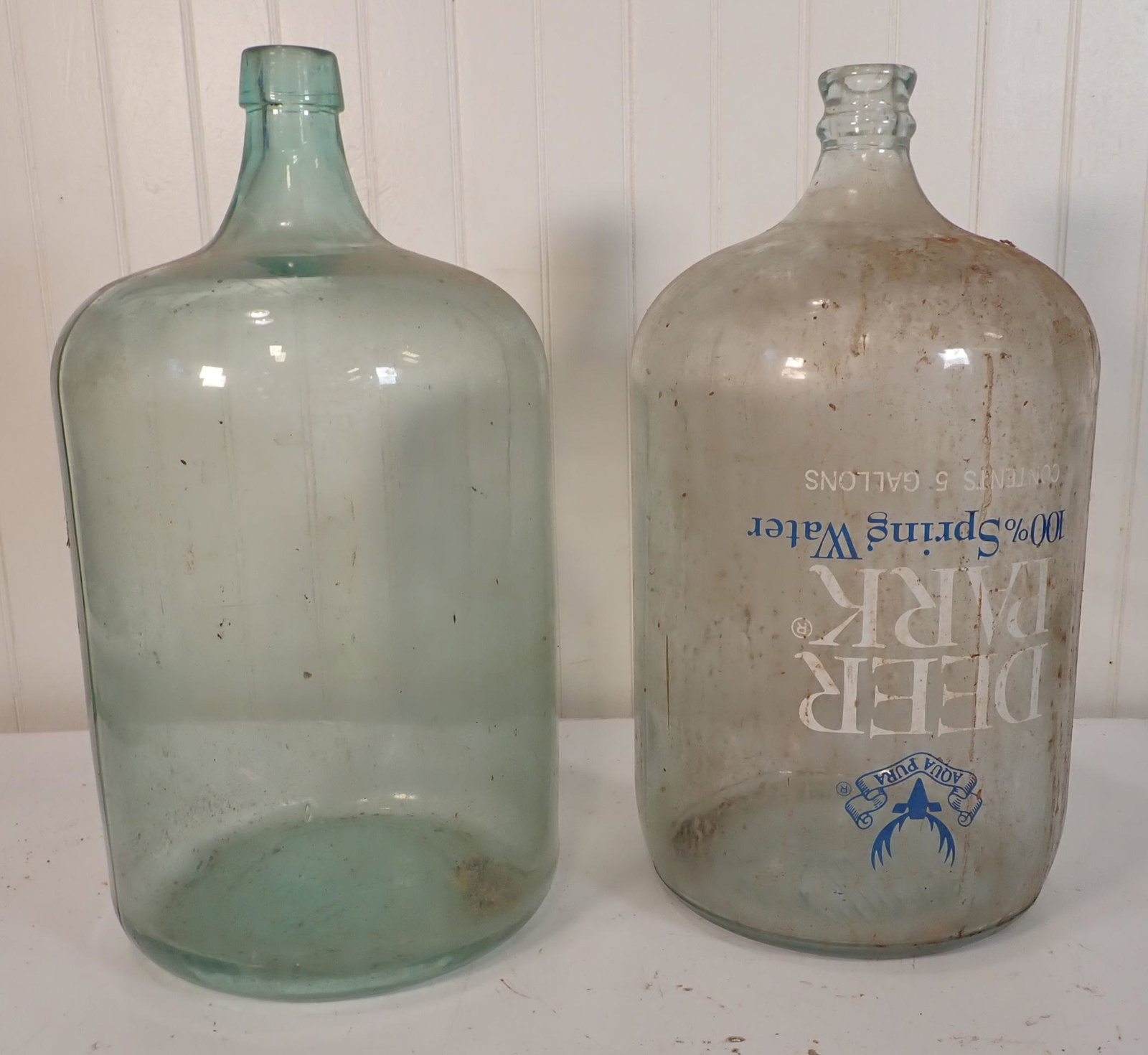 Two 5 Gallon Glass Water Bottles: No shipping