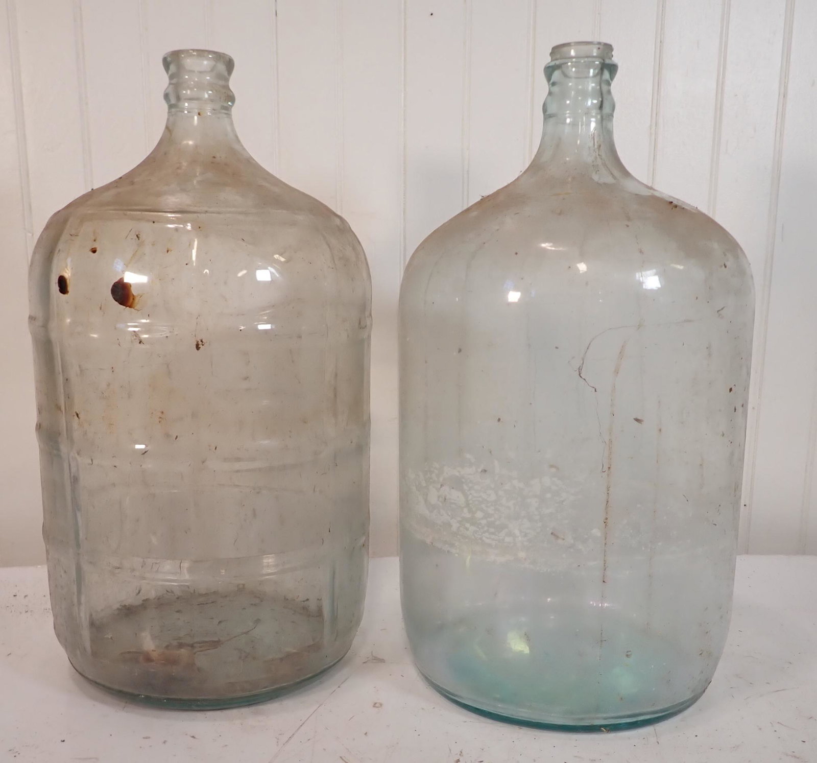 2 Five Gallon Glass Water Bottles: No shipping