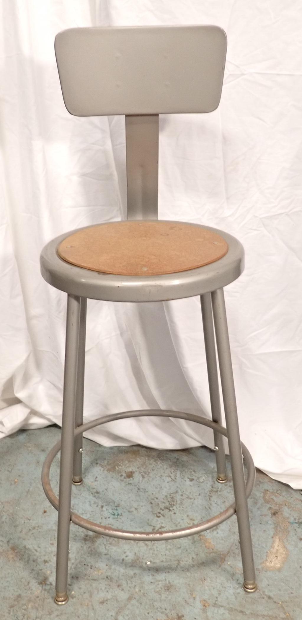 Krueger Industrial Stool: Approx 25" to seat and 38 1/2" total height as pictured. NO SHIPPING !