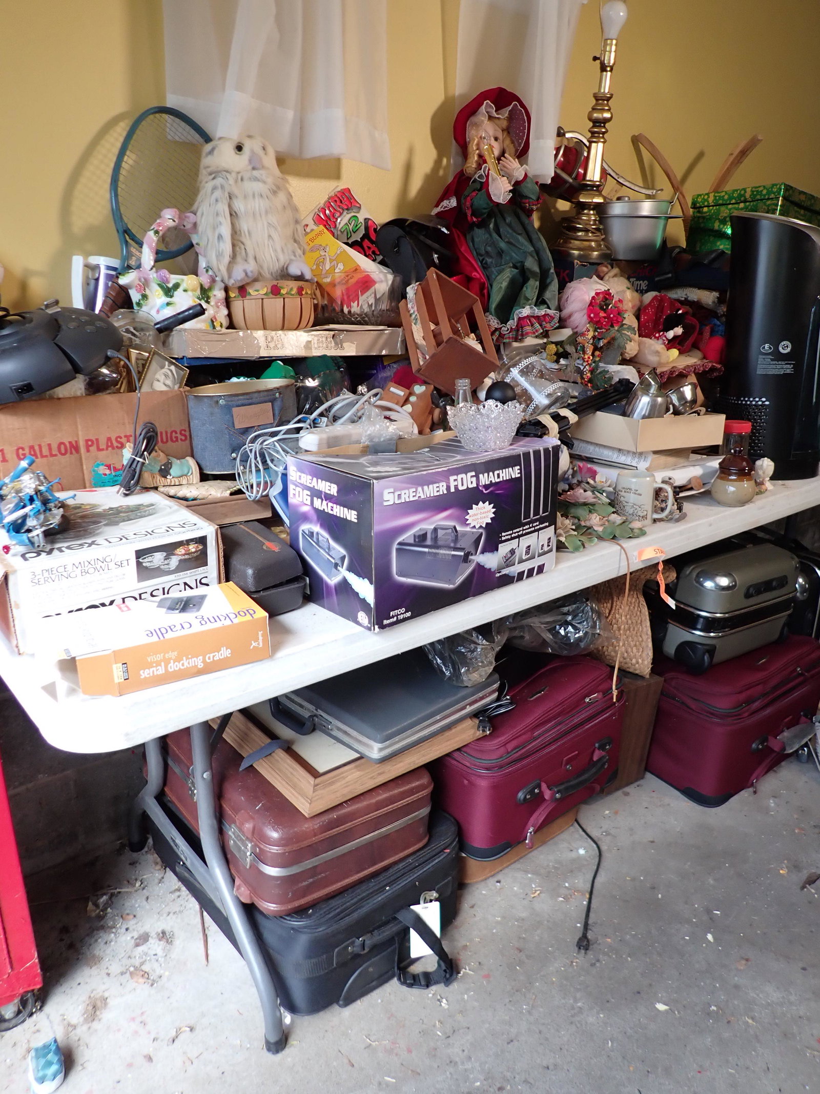Table Contents: Lot includes all on and under table. Does not include table. Must take all and no shipping !