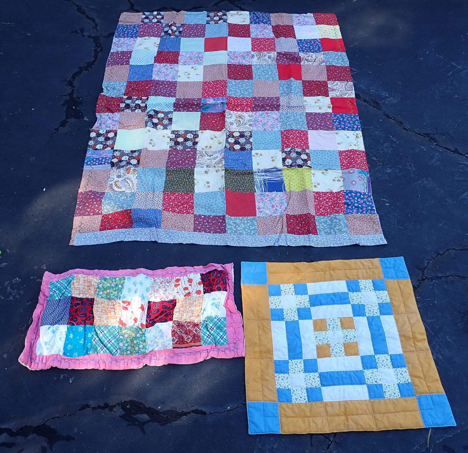 Quilts incl Doll: Largest is 48" x 62"