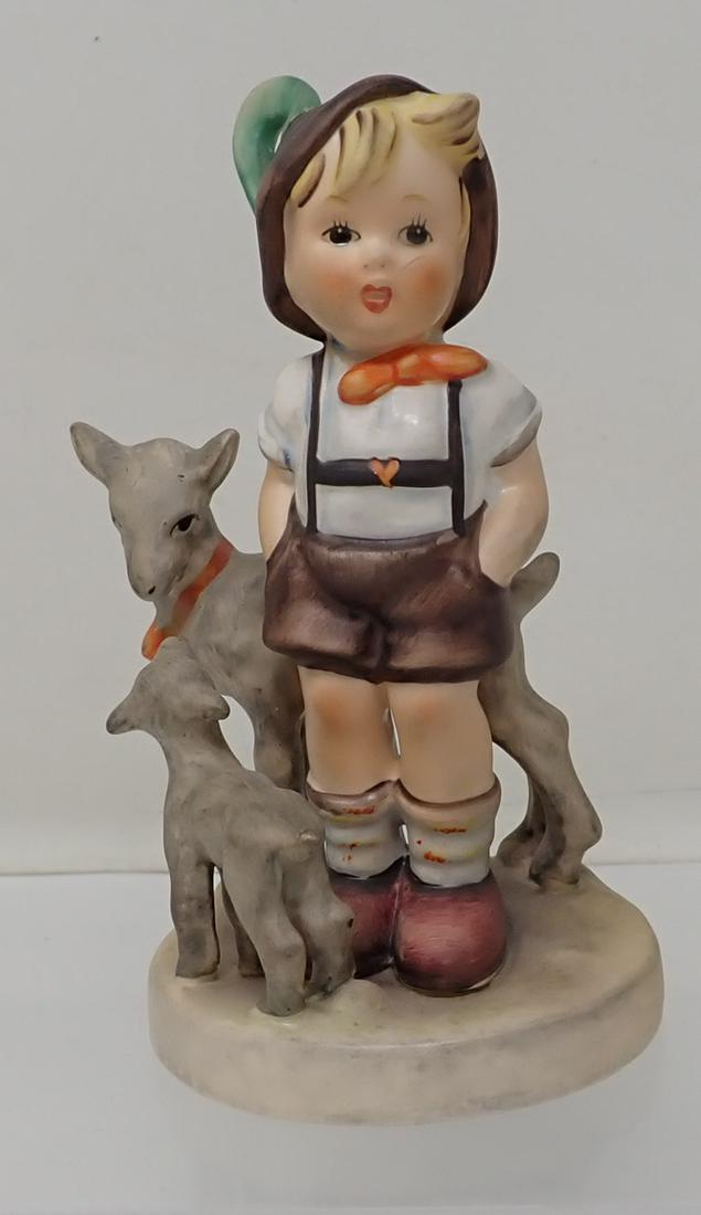 Boy with Goats Hummel: Approx 4 3/4" tall
