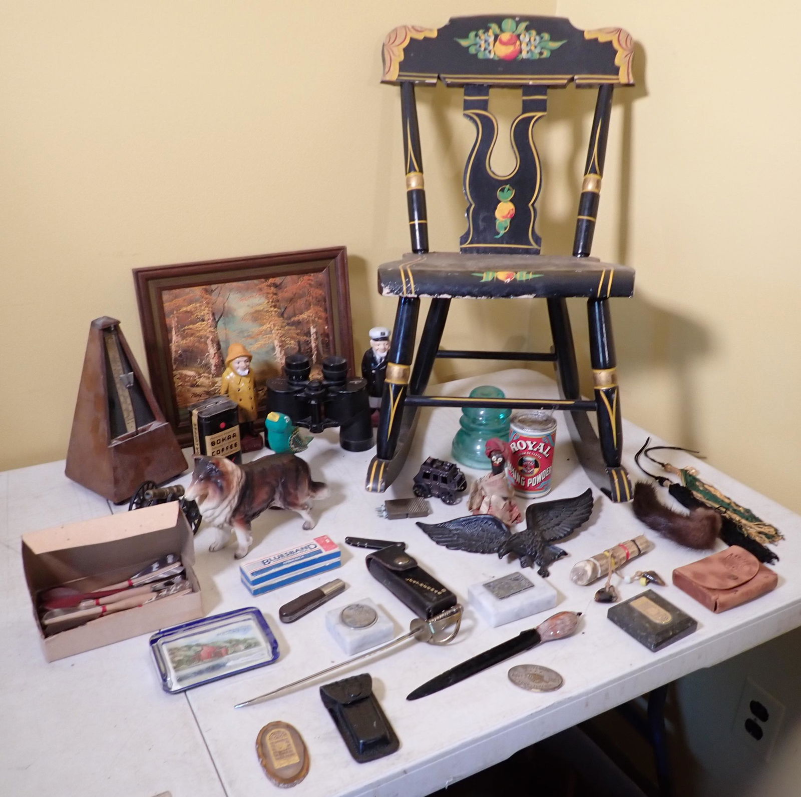 Childs Paint Decorated Rocker Misc Table Contents (1 of 11)