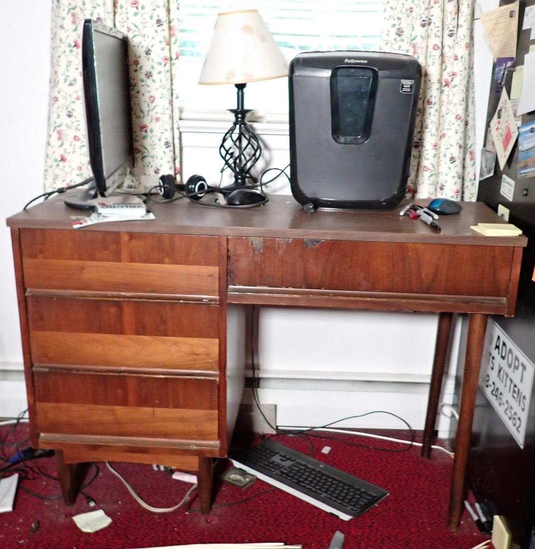Mid Century Modern Desk and Contents (1 of 5)