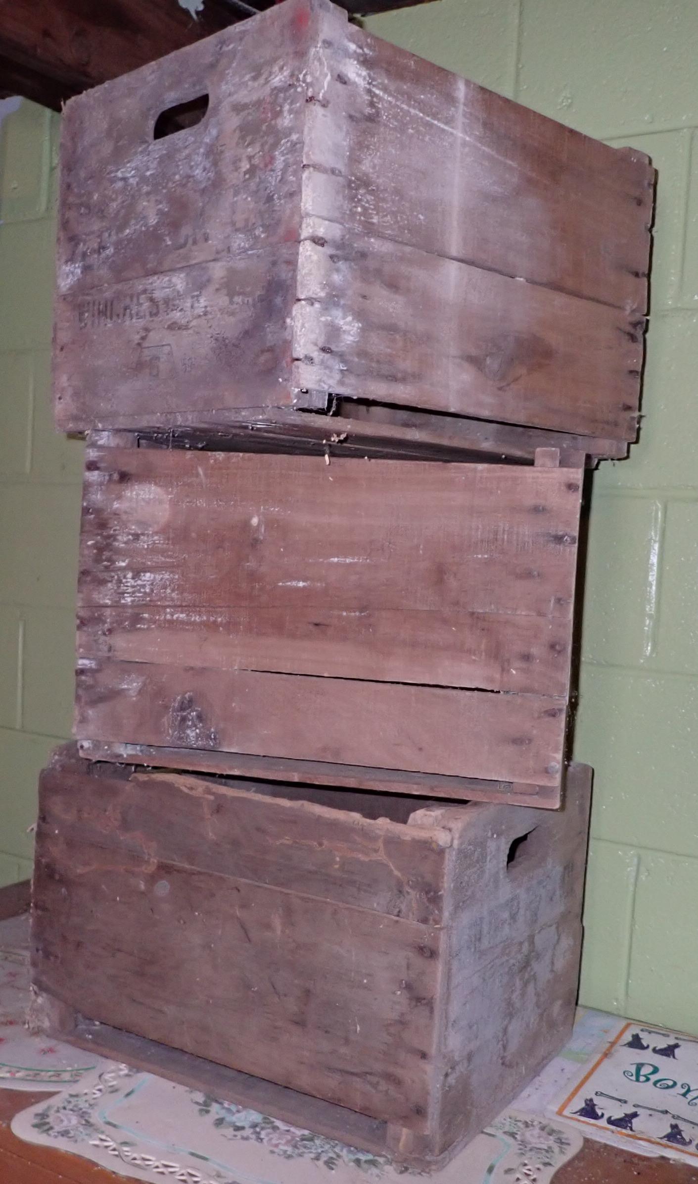 Wooden Crates: Buyer to remove from basement. NO SHIPPING !