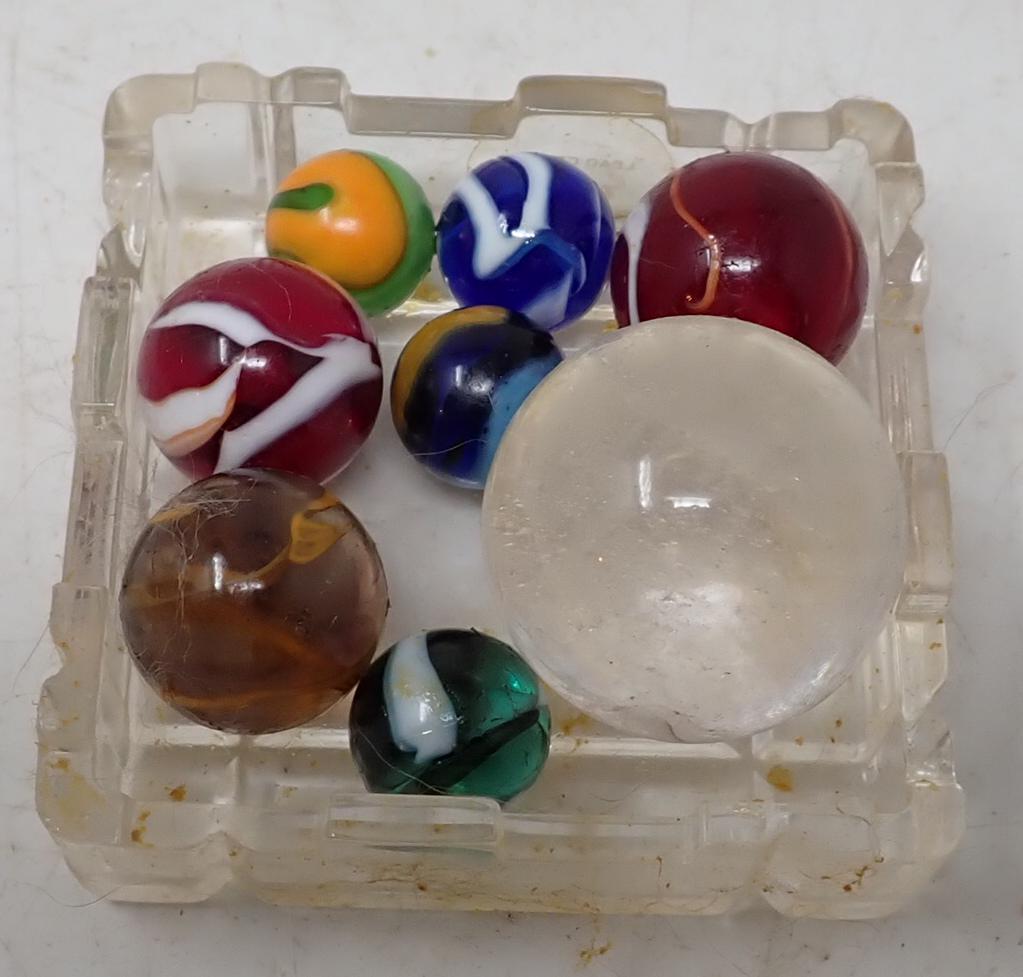 Marbles: Largest is approx 1 1/4"