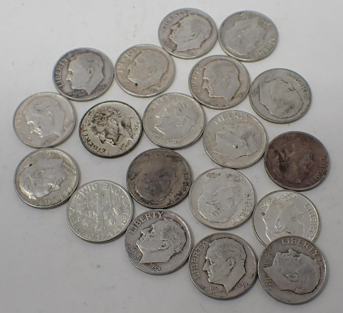 19 Roosevelt Silver Dimes (1 of 5)