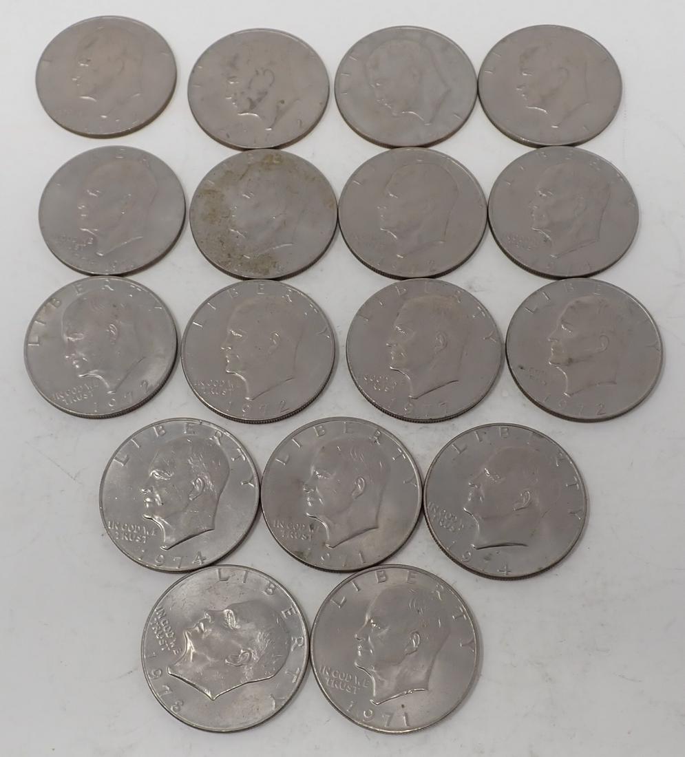 17 Eisenhower Dollars (1 of 8)