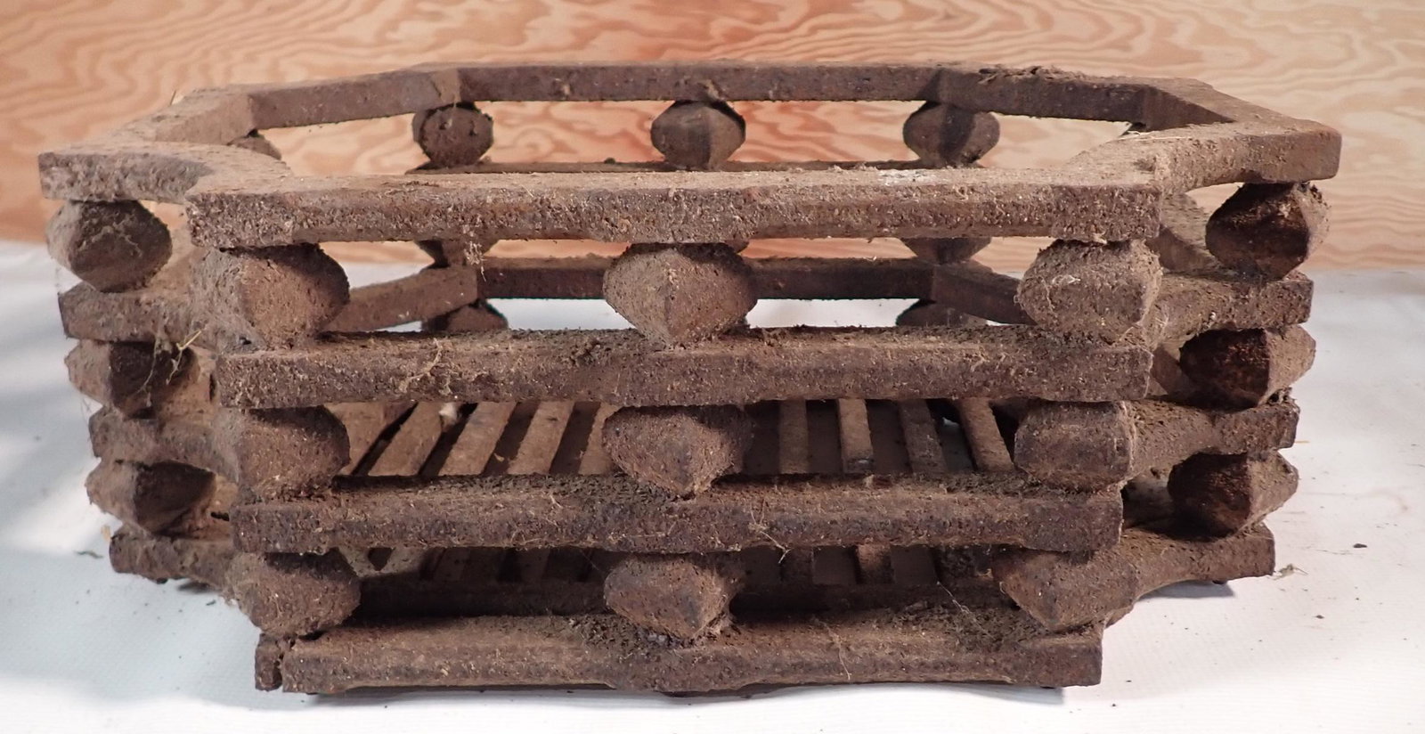Log Holder: Approx 12" x 16" x 6 1/4" tall. NO SHIPPING