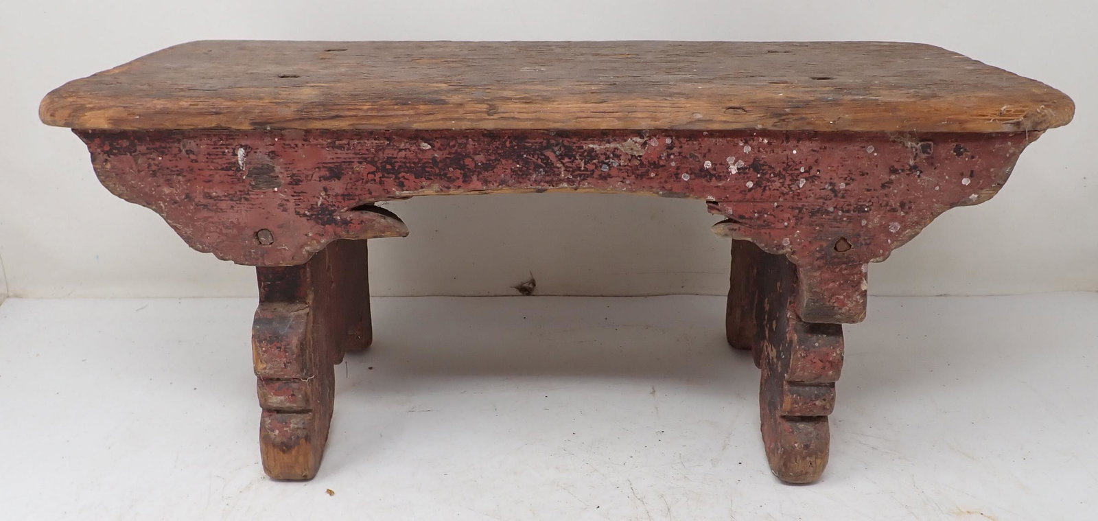 Primitive Foot Stool in Red Paint (1 of 6)