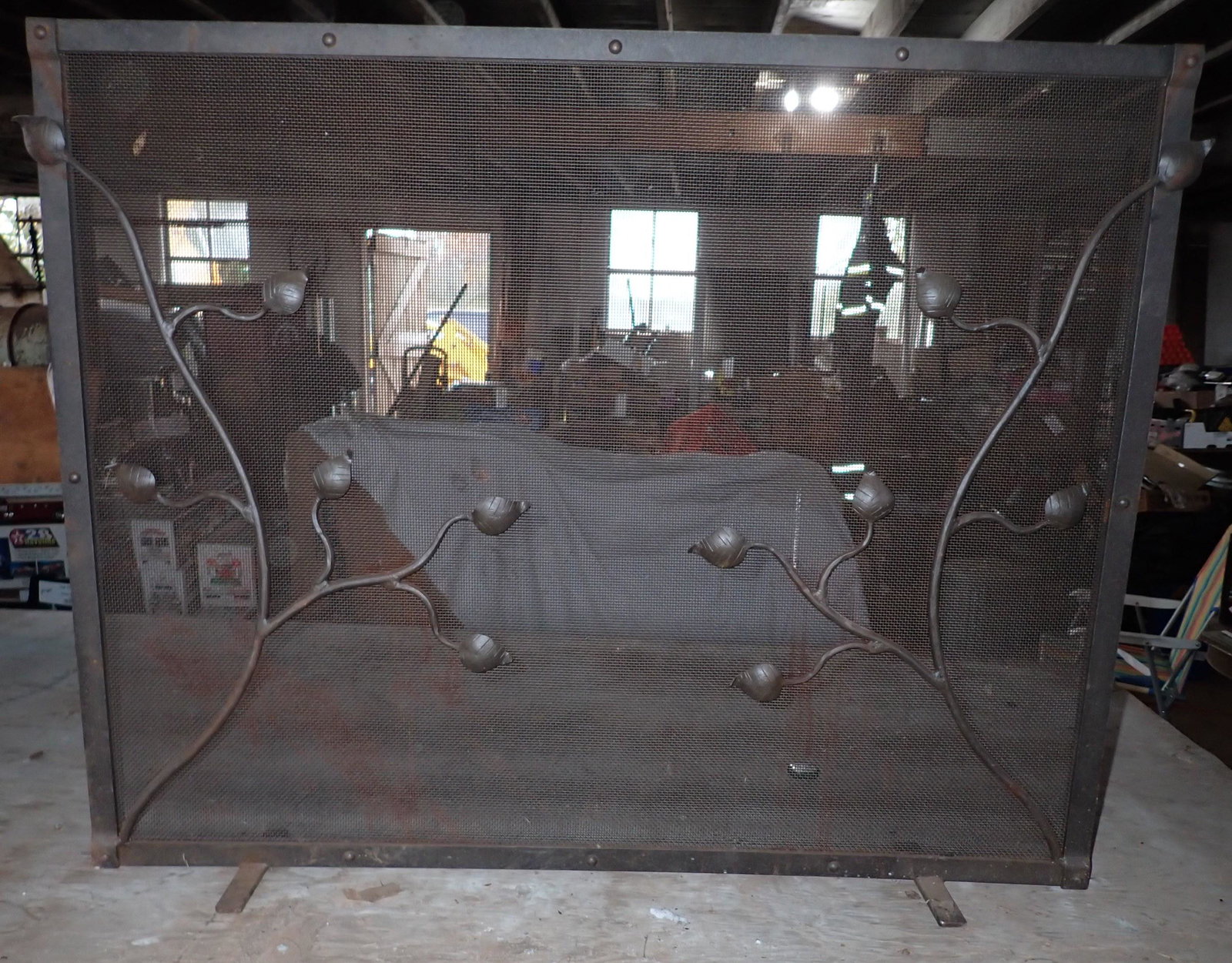 Fireplace Screen: Approx 30 1/4" x 38". NO SHIPPING