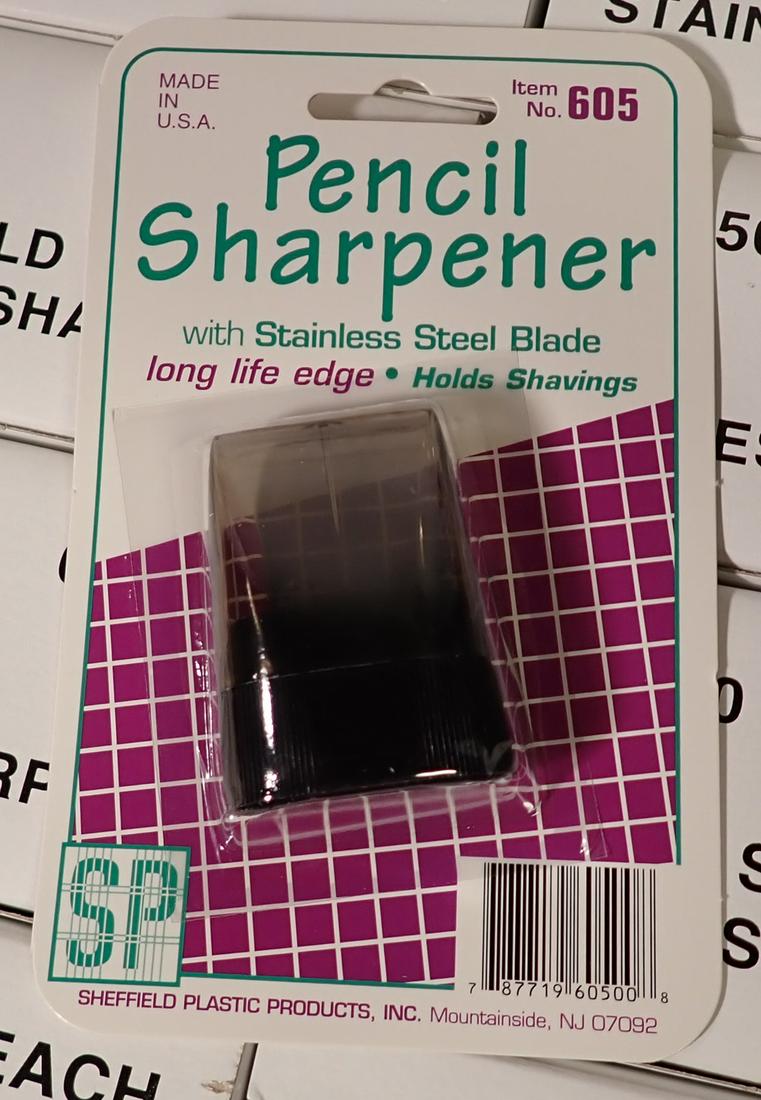 144 Sheffield Stainless Steel Pencil Sharpeners: You are getting 144 vintage , new old stock sharpeners