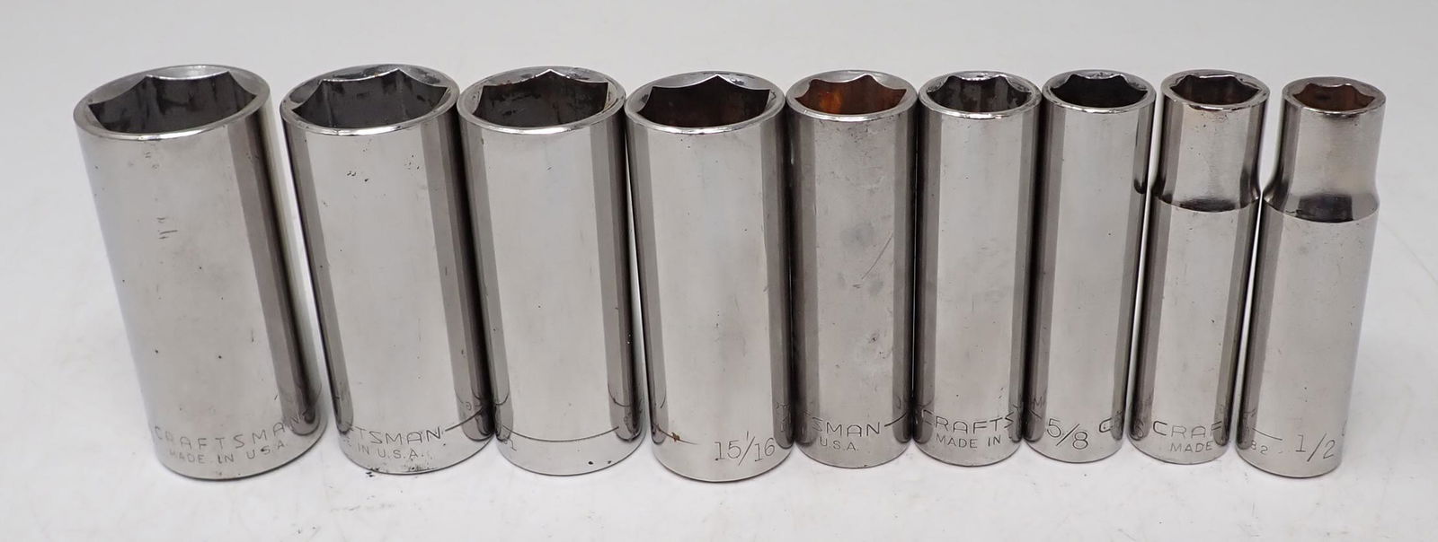 Craftsman 1/2" Drive 6pt Deep Sae Sockets (1 of 2)