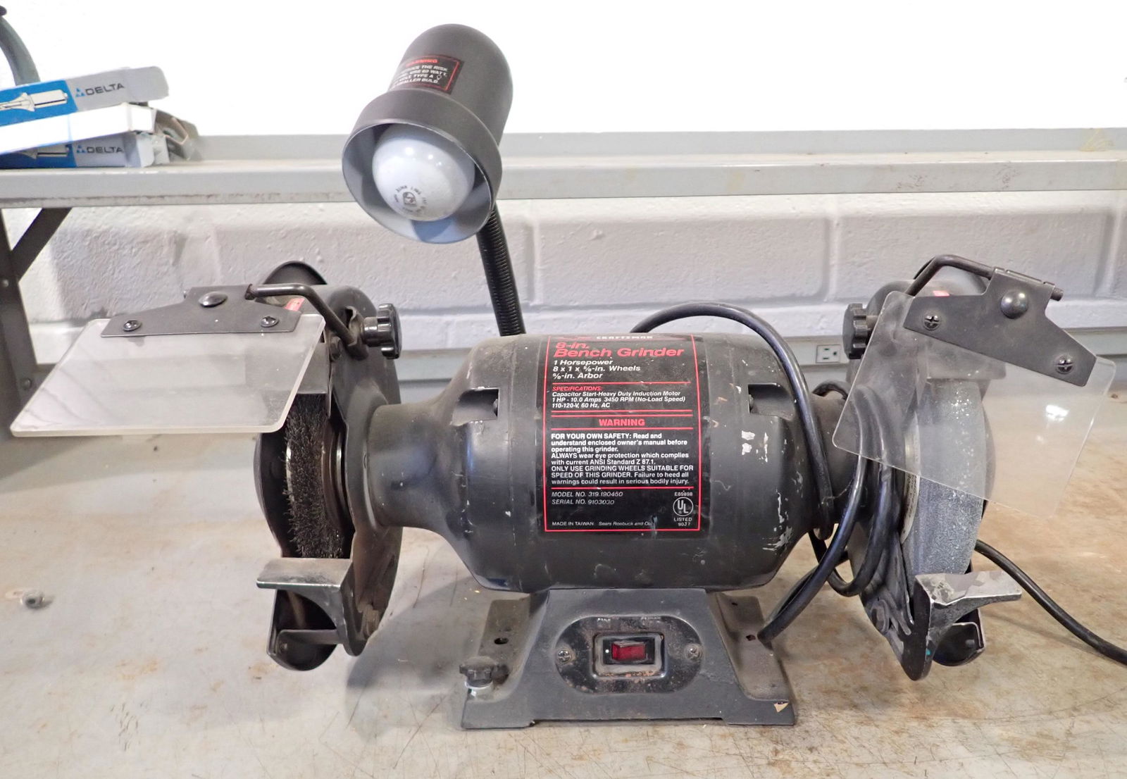 1hp Craftsman 8" Bench Grinder (1 of 2)