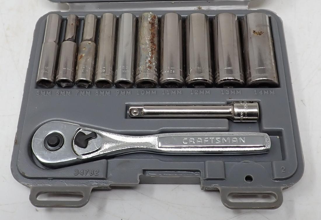 12pc Craftsman Metric 1/4" Drive Socket Set (1 of 3)