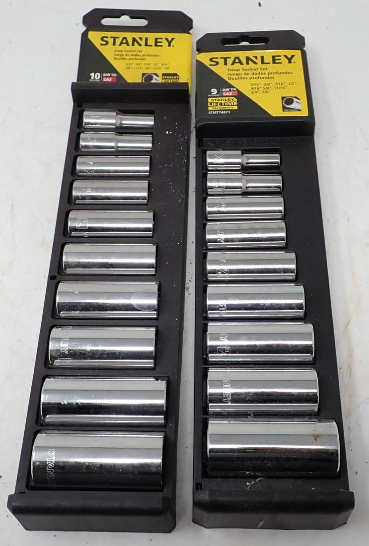 Stanley SAE 3/8" Drive Deep Socket Sets (1 of 3)