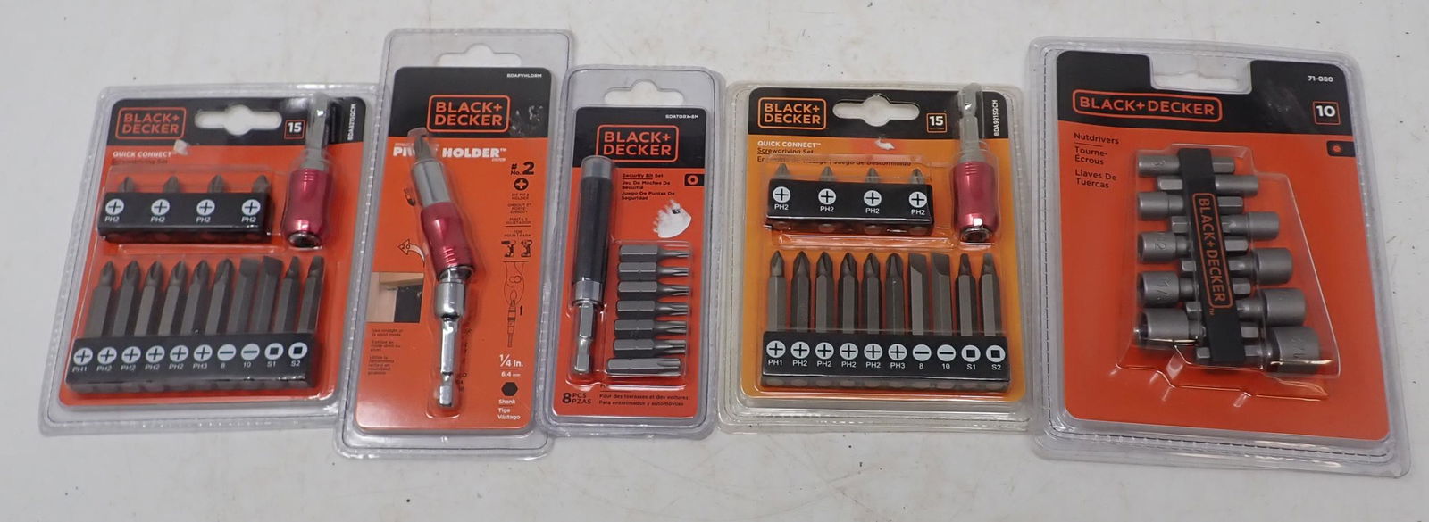 Black & Decker Nut Drivers Bit Screwdriving Sets (1 of 4)