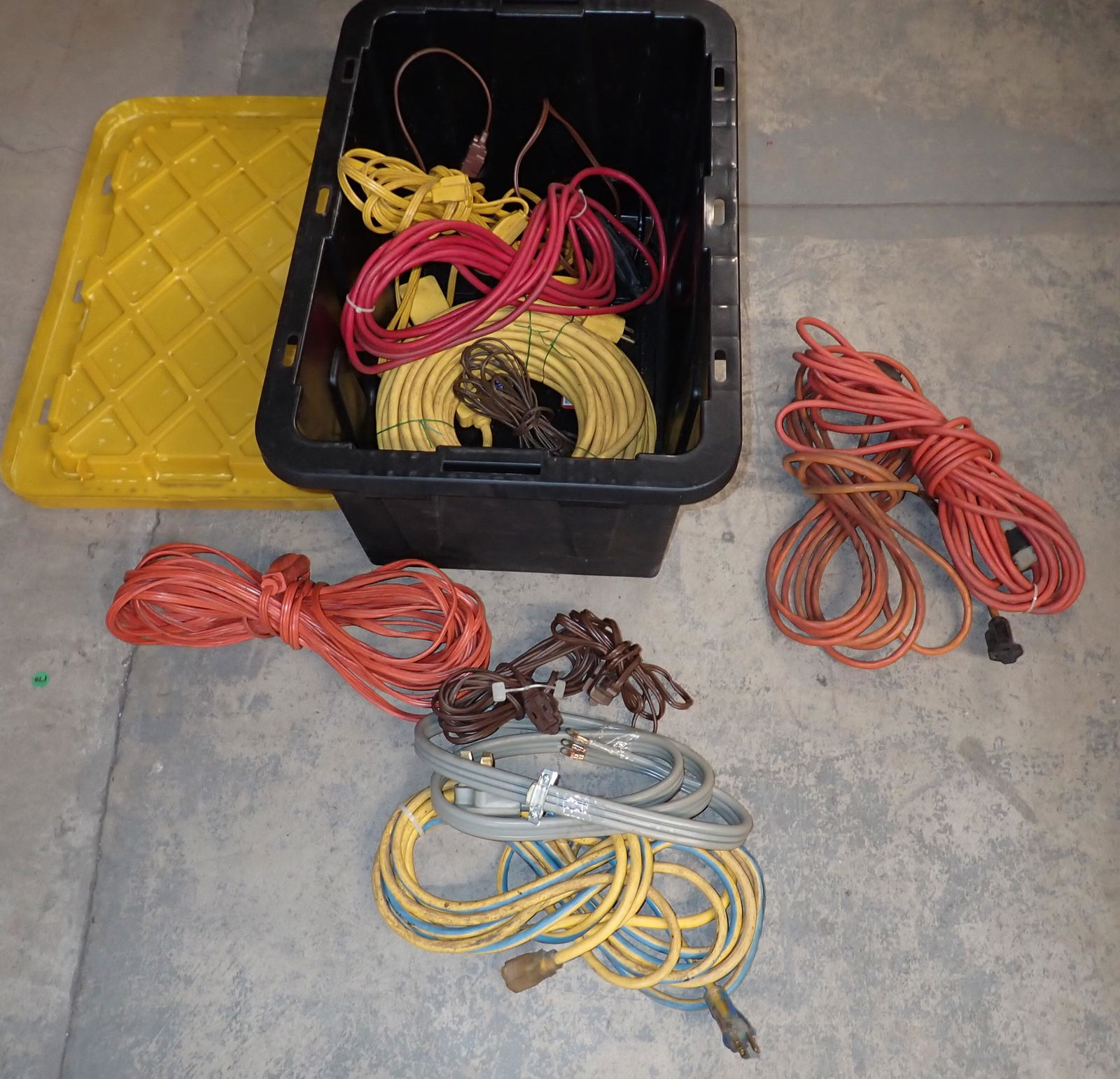 Extension Cords & Plastic Tote (1 of 1)