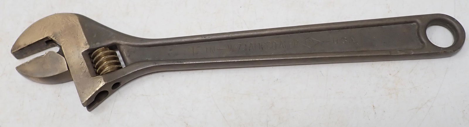 Ampco 12" Brass Adjustable Wrench (1 of 2)