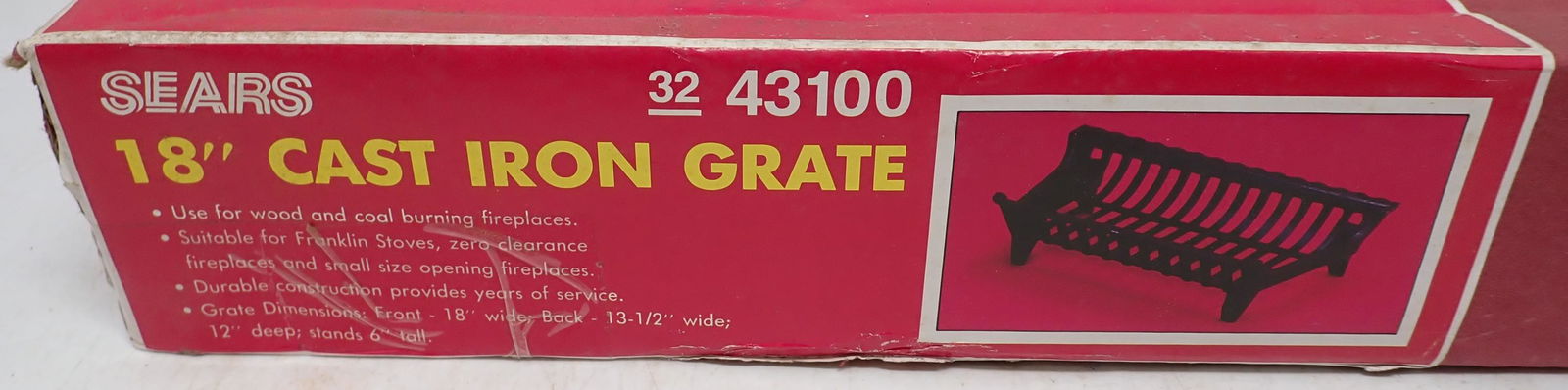 Sears 18" Cast Iron Grate (1 of 2)