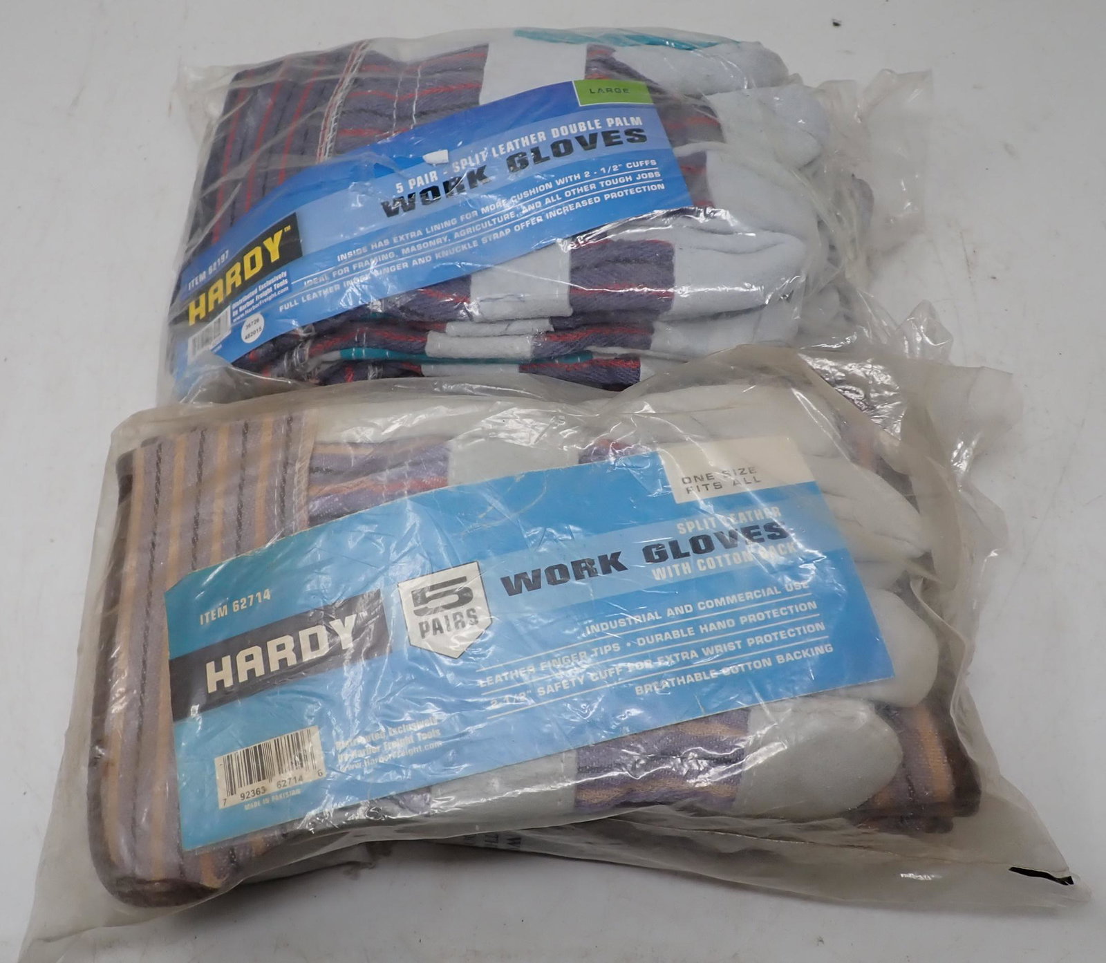 10 Pair Hardy Work Gloves: New in packaging