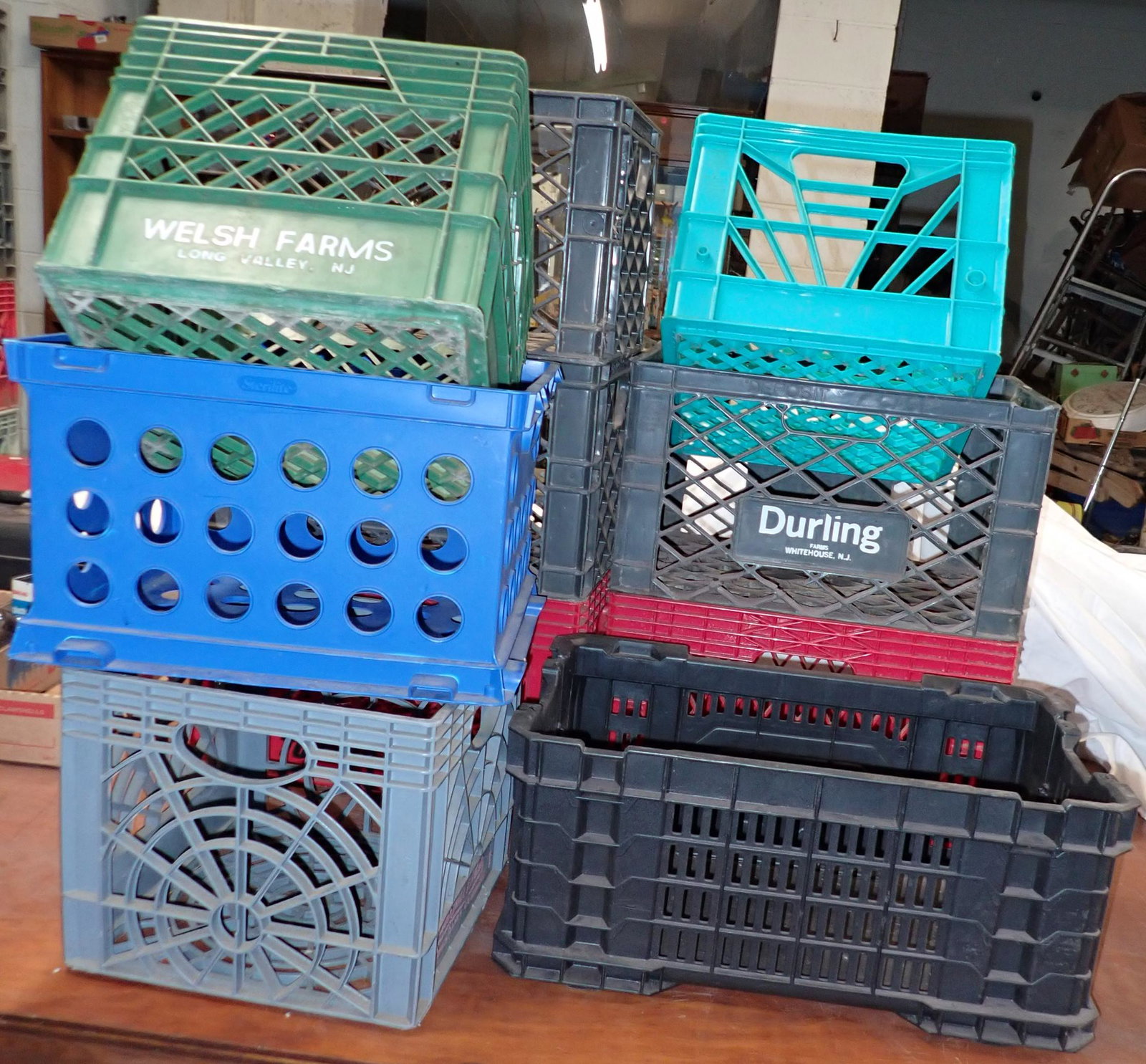 10 Milk & Misc Plastic Crates (1 of 2)